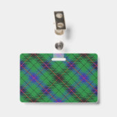 Bissiger ClanDavidsonTartan Ausweis (Rückseite mit Clip)