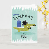 Bissiger Geburtstag Karte (Gelbe Blume)