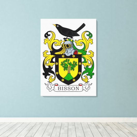 Bisson-Wappen Leinwanddruck (Insitu (Holzboden))