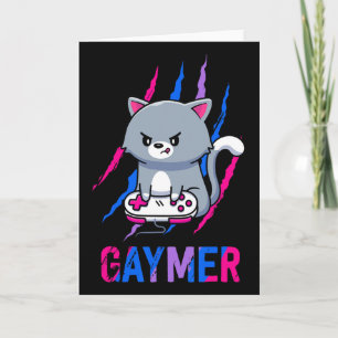 Bissueller Schwuler Gamer Geek Stolz Lgbt Videospi Karte