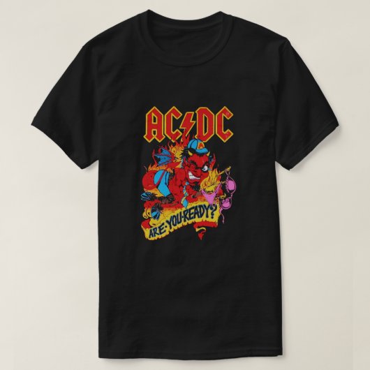 Bist du bereit ACDC T-Shirts (Design vorne)