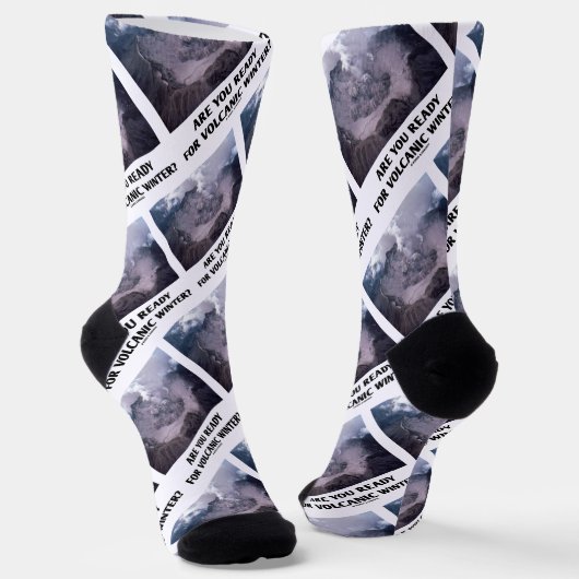 Bist du bereit für den VulkanWinter? Vulkanologie Socken (Gewinkelt)