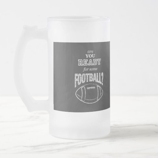 Bist du bereit für Fußball? Mattglas Bierglas (Links)