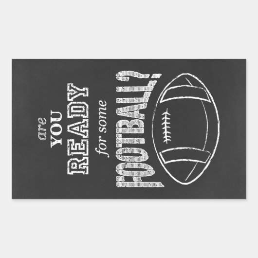 Bist du bereit für Fußball? Rechteckiger Aufkleber (Vorderseite)