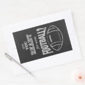 Bist du bereit für Fußball? Rechteckiger Aufkleber (Umschlag)