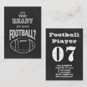 Bist du bereit für Fußball? Visitenkarte (Vorne/Hinten)