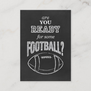 Bist du bereit für Fußball? Visitenkarte