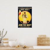 Bist du bereit? GEHEN SIE DER NAVY BEI! Rekrutieru Poster (Küche)