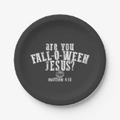 Bist du das Christliche Halloween-Fest? Pappteller (Vorderseite)