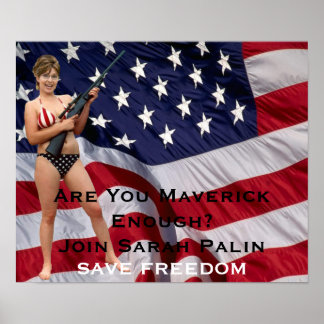 Bist du eigensinnig genug? Join Sarah Palin Poster