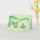 Bist du ein Dinosaurier? Vierjähriger Geburtstag Karte (Gelbe Blume)
