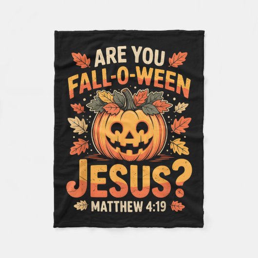 Bist du ein Fall-o-ween-Jesus-Christlicher-Hallowe Fleecedecke (Vorderseite)