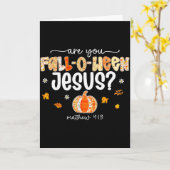 Bist du ein Fall-o-ween-Jesus-Christlicher-Hallowe Karte (Gelbe Blume)
