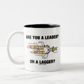 Bist du ein Führer? Oder eine Verzögerung? (DNA-Re Zweifarbige Tasse (Links)