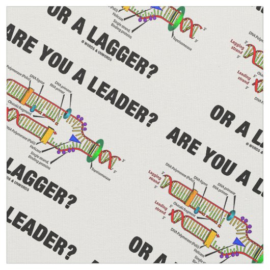 Bist du ein Führer? Oder eine Verzögerung? Geek DN Stoff (Nahaufnahme)