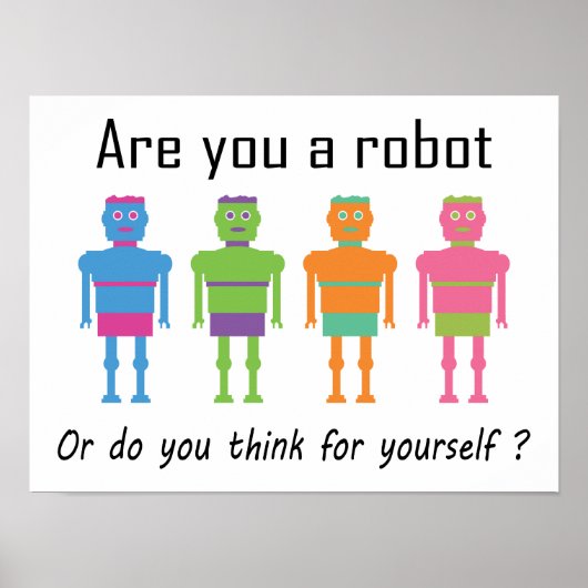 Bist du ein Roboter? Poster (Vorne)
