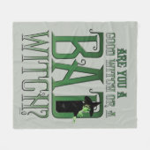 Bist du eine gute Hexe oder eine schlechte Hexe? Fleecedecke (Vorderseite (Horizontal))