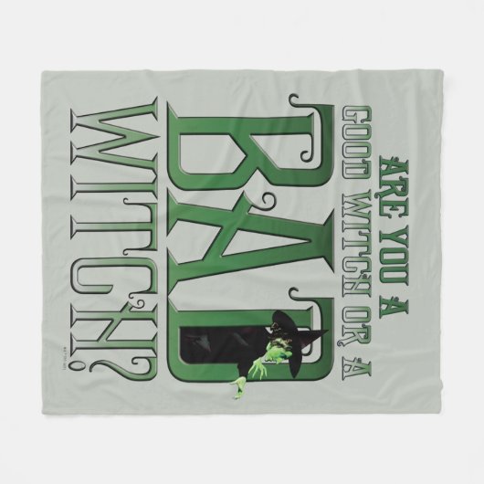 Bist du eine gute Hexe oder eine schlechte Hexe? Fleecedecke (Vorderseite (Horizontal))