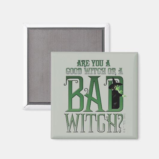 Bist du eine gute Hexe oder eine schlechte Hexe? Magnet (Vorderseite/Rückseite)