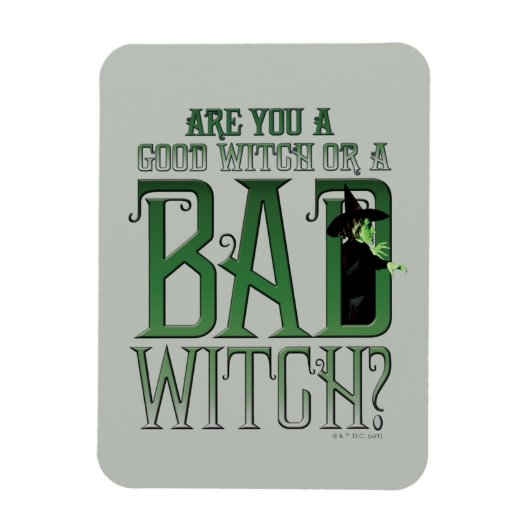 Bist du eine gute Hexe oder eine schlechte Hexe? Magnet (Vertikal)