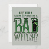 Bist du eine gute Hexe oder eine schlechte Hexe? Postkarte (Vorne/Hinten)
