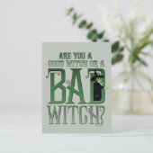 Bist du eine gute Hexe oder eine schlechte Hexe? Postkarte (Stehend Vorderseite)