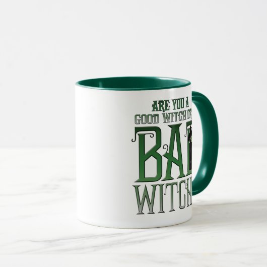 Bist du eine gute Hexe oder eine schlechte Hexe? Tasse (VorderseiteRechts)