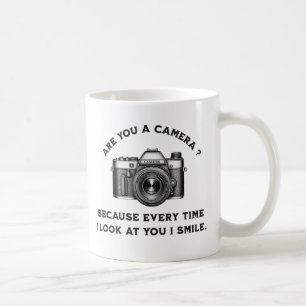Bist du eine Kamera? Weil ich jedes Mal lächele, w Kaffeetasse