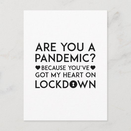 Bist du eine Pandemie? Postkarte (Vorderseite)