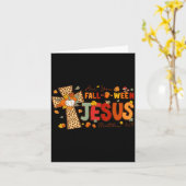 Bist du Fall-o-ween Jesus fällt Halloween Christli Karte (Gelbe Blume)