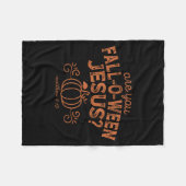 Bist du Fall-o-ween Jesus Halloween Christlich Bib Fleecedecke (Vorderseite (Horizontal))
