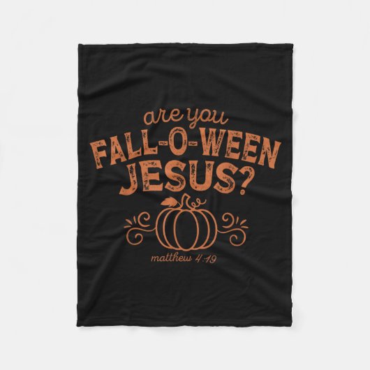 Bist du Fall-o-ween Jesus Halloween Christlich Bib Fleecedecke (Vorderseite)