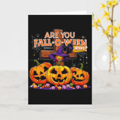 Bist du Fall-o-ween Jesus lustiger Kürbis _2  Karte (Gelbe Blume)