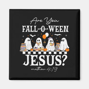 Bist du Fall-o-ween Jesus Matthäus 4_19 Halloween Magnet