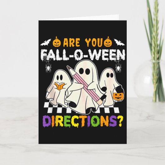 Bist du Fall O Ween Richtungen Geist christlich Ha Karte (Vorderseite)