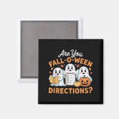 Bist du Fall O Ween Richtungen Lehrer Geist Hallo Magnet (Vorderseite/Rückseite)