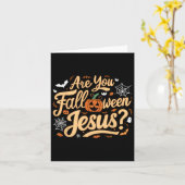 Bist du Falloween Jesus gotisch Halloween Matthew  Karte (Gelbe Blume)