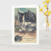 "Bist du für mich Gewartet?" Vintage Grußkarte Karte (Gelbe Blume)