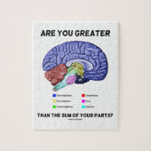 Bist du größer als die Summe deiner Teile? Gehirn Puzzle (Vertikal)