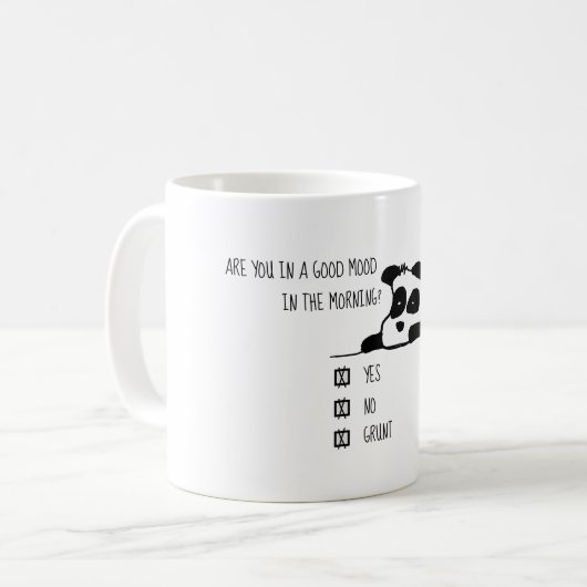 Bist du guter Laune? Kaffeetasse (Vorderseite Links)