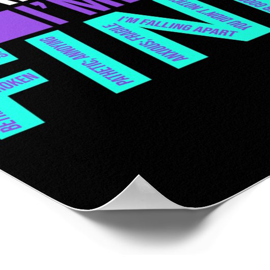 Bist du, ich bin ein schöner Augenblick der Suizid Poster (Ecke)