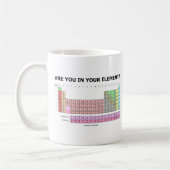 Bist du in deinem Element? (Periodischer Spaß der Kaffeetasse (Links)