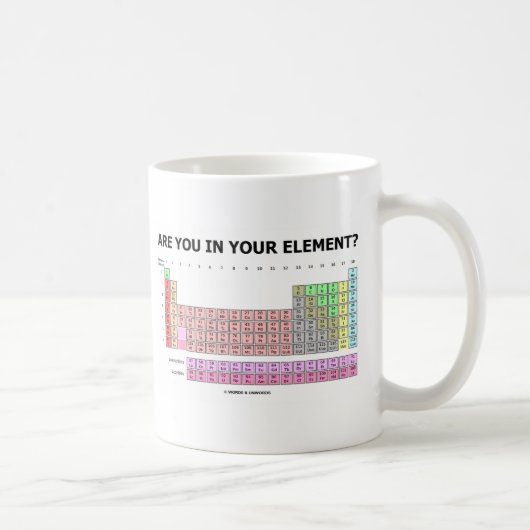 Bist du in deinem Element? (Periodischer Spaß der Kaffeetasse (Rechts)