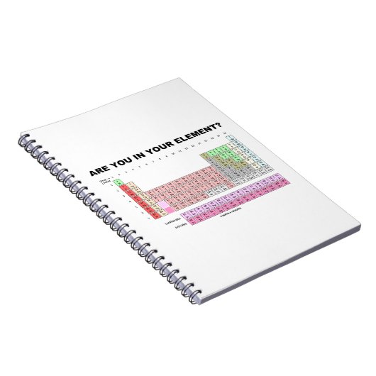 Bist du in deinem Element? Periodischer Spaß Notizblock (Rechte Seite)