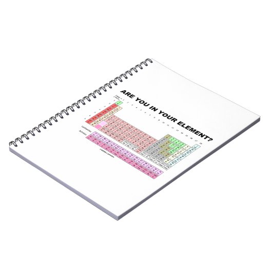 Bist du in deinem Element? Periodischer Spaß Notizblock (Linke Seite)