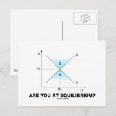 Bist du in Equilibrium? (Angebots- und Nachfrageku Postkarte (Vorne/Hinten)