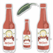 Bist du Kätzchen? Hot Sauce Cat mit Maracas Salsa Aufkleber (Vorderseite)