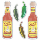 Bist du Kätzchen? Hot Sauces Niedlich Cat Spicy Sa Aufkleber (Vorderseite)