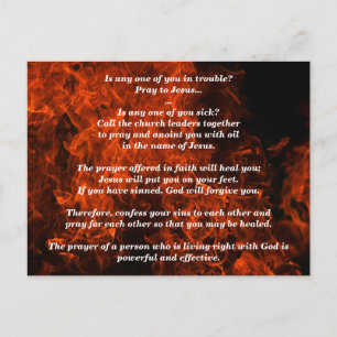 Bist du krank? Dann bete Jakobus 5,13-16 Postkarte