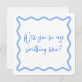 Bist du mein blaues? Vorschlag für Bridesmaid Einladung (Vorne/Hinten)